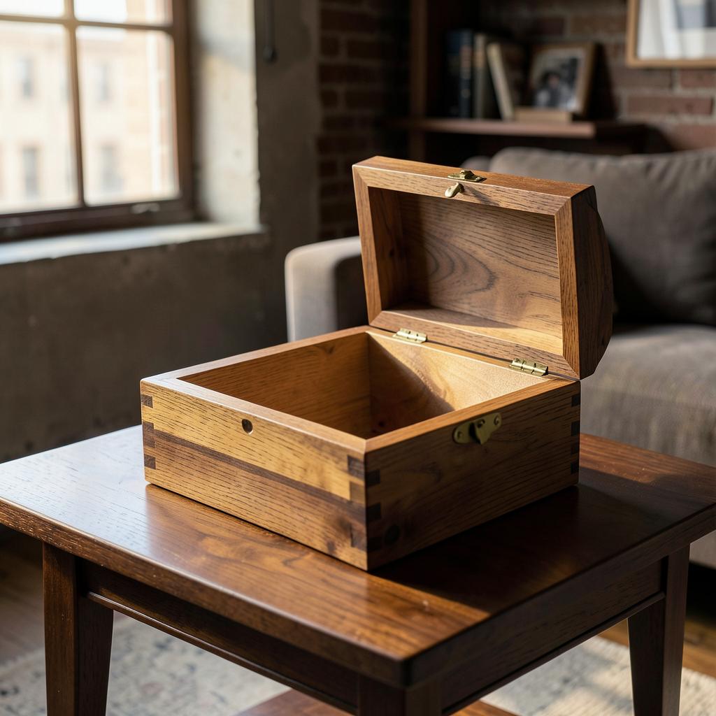 Cedar Cigar Box — Aromatic cedar · Walnut · Solid brass hardware