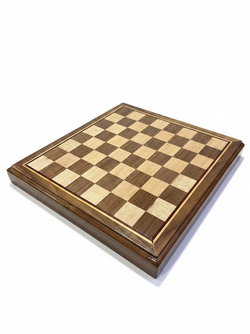 Standard Chess Board — Black walnut · Maple · Danish oil polish