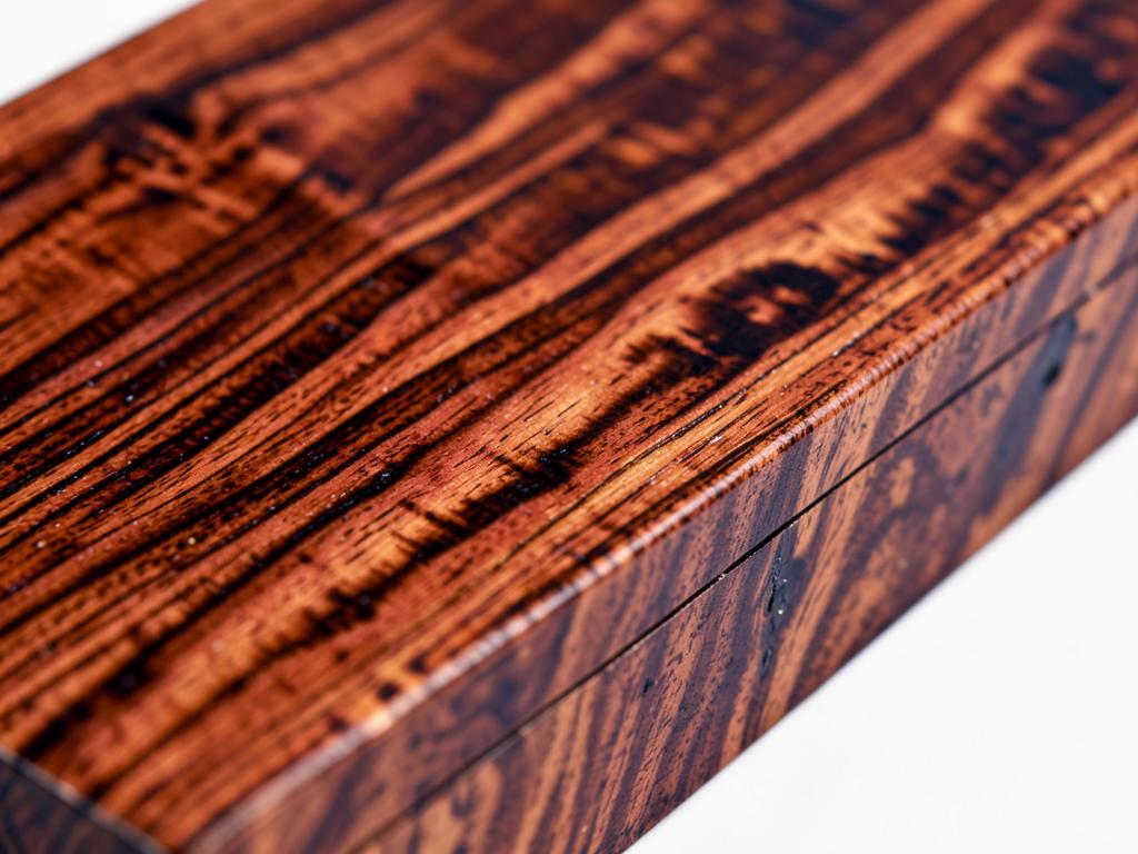Close-up of Bubinga hardwood grain