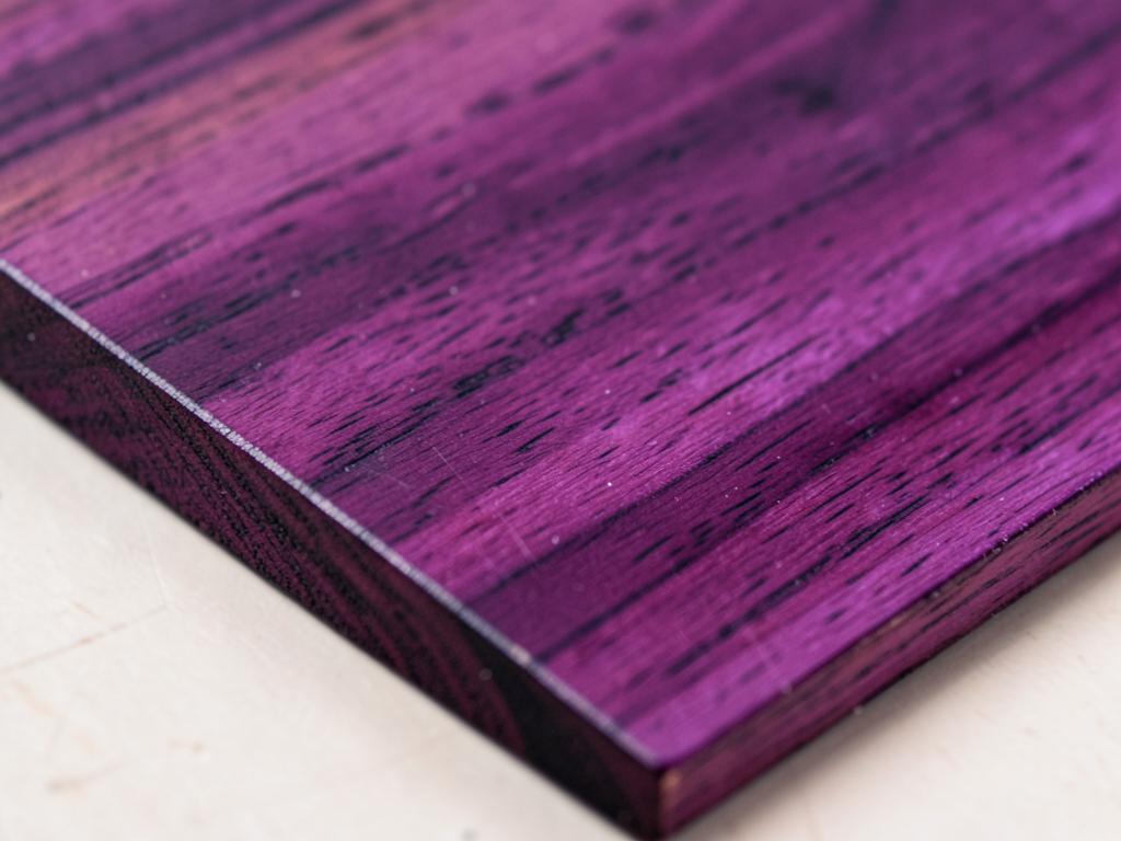 Close-up of Purple Heart hardwood grain