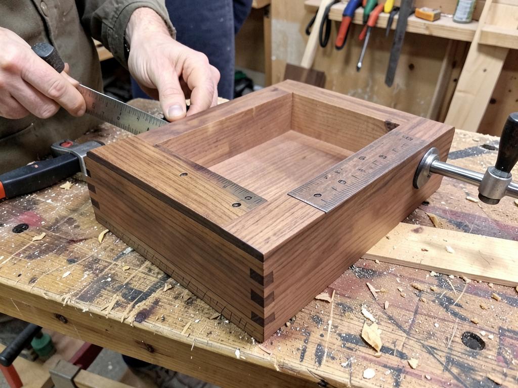 Dry fit — step 12 of building the Counter Bread Box
