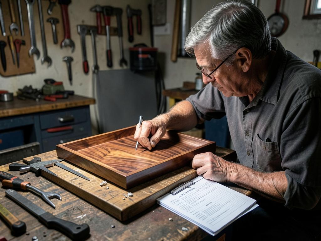 Inspection bench — step 22 of building the Counter Bread Box