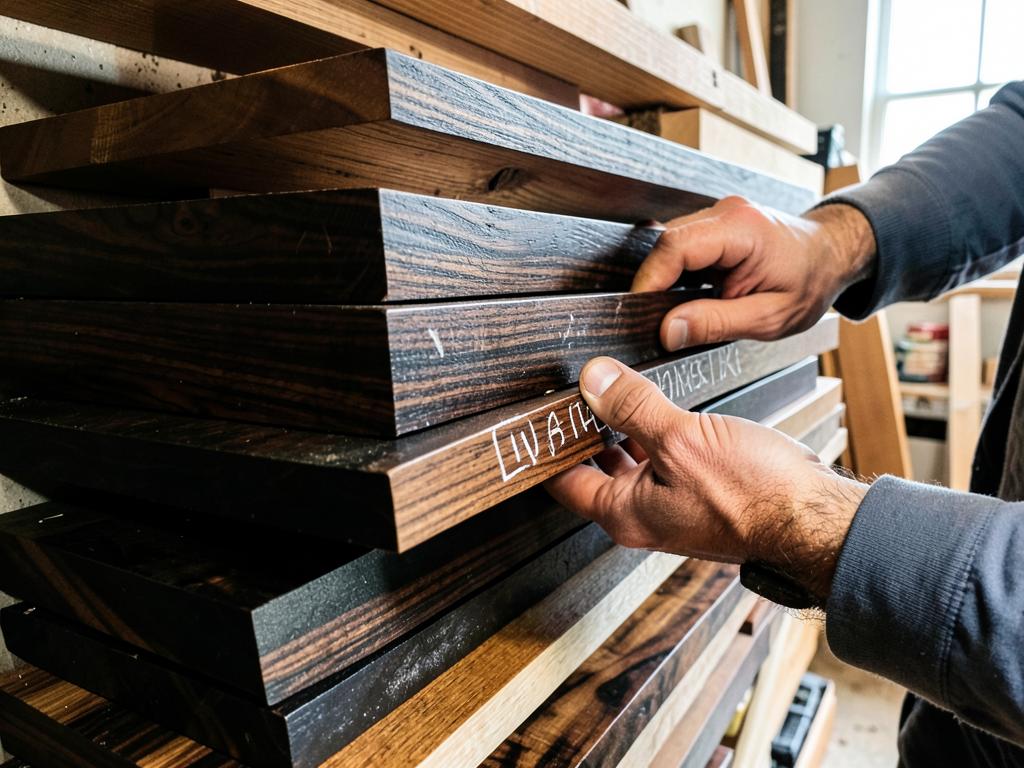 Lumber rack — step 2 of building the Counter Bread Box