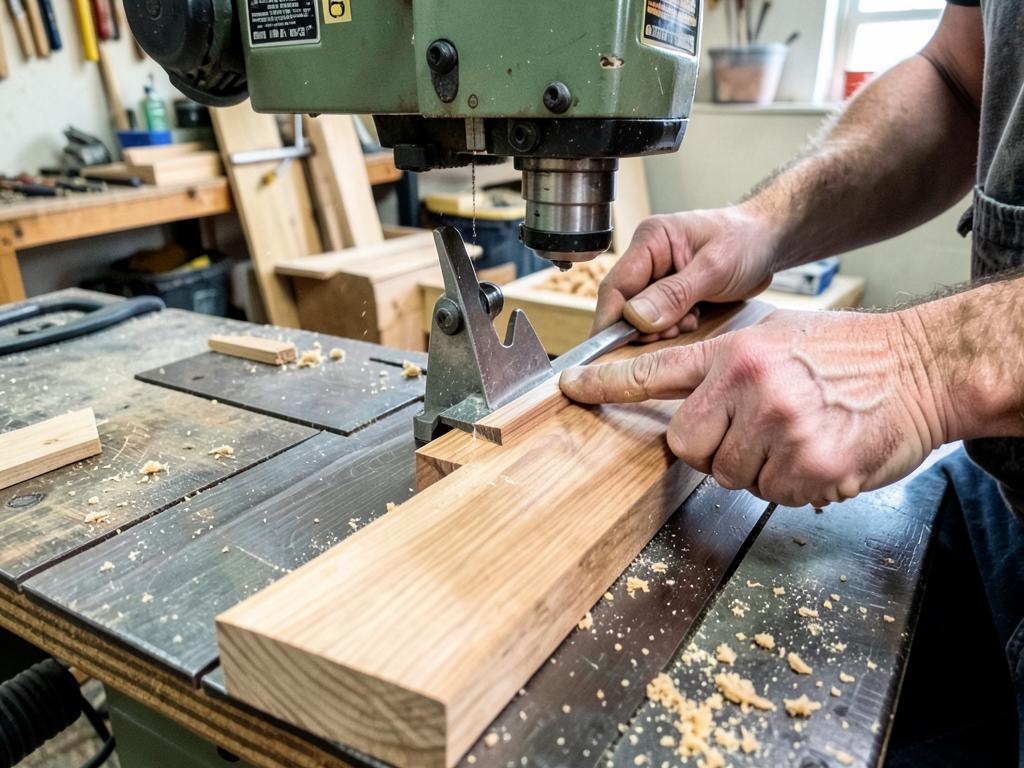 Table saw — step 7 of building the Counter Bread Box