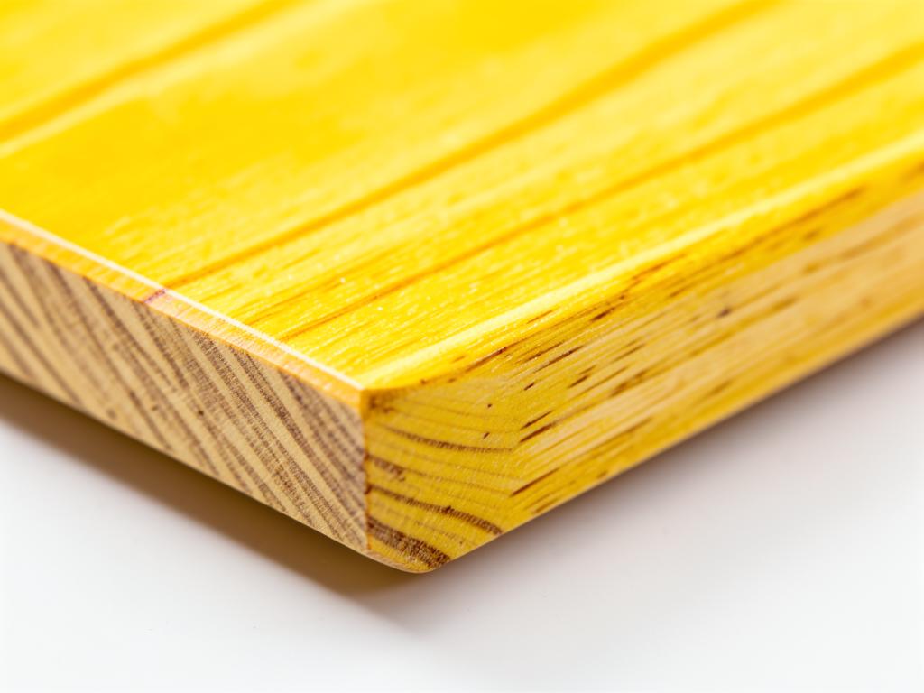 Close-up of Yellow Heart hardwood grain